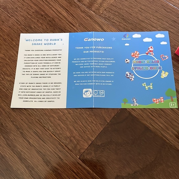 Rubik’s Snake Rainbow Medium Fidget Snake Cube Twist Puzzle Toys (pack of 11) - Picture 3 of 7